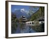 Black Dragon Pool Park with Bridge and Pagoda, Lijiang, Yunnan Province, China-Traverso Doug-Framed Photographic Print