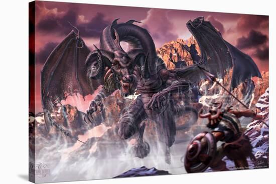 Black Dragon-Tom Wood-Stretched Canvas