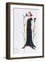 Black Dress by Madeleine Vionnet Inspired by Recent Archaeological Discoveries in Egypt-Thayaht-Framed Art Print