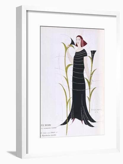 Black Dress by Madeleine Vionnet Inspired by Recent Archaeological Discoveries in Egypt-Thayaht-Framed Art Print