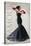 Black Dress Glamour-Sandra Smith-Stretched Canvas