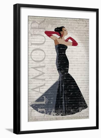 Black Dress Glamour-Sandra Smith-Framed Art Print