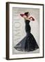 Black Dress Glamour-Sandra Smith-Framed Art Print