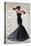 Black Dress Glamour-Sandra Smith-Stretched Canvas