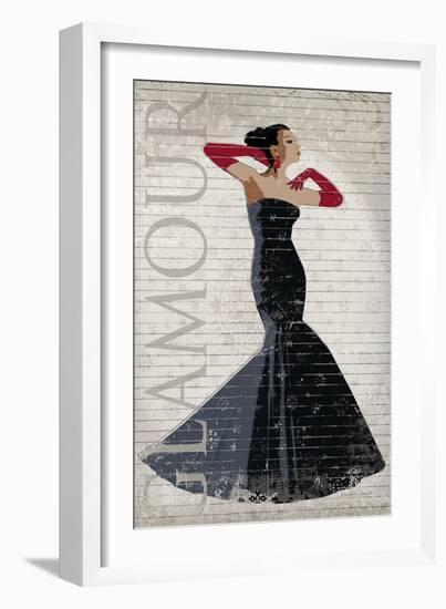 Black Dress Glamour-Sandra Smith-Framed Art Print