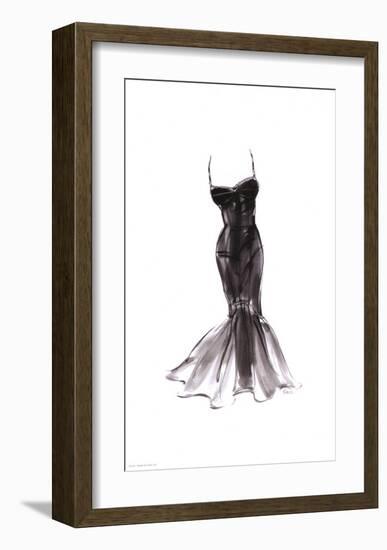 Black Dress with Flair-Tina-Framed Art Print