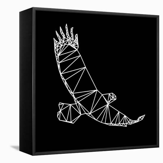 Black Eagle Polygon-Lisa Kroll-Framed Stretched Canvas