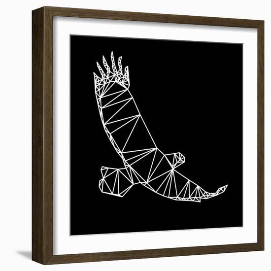 Black Eagle Polygon-Lisa Kroll-Framed Art Print