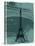 Black Eiffel Tower Paris in Light Green-Victoria Hues-Stretched Canvas