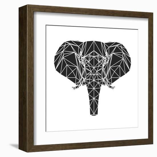 Black Elephant Polygon-Lisa Kroll-Framed Art Print