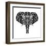 Black Elephant Polygon-Lisa Kroll-Framed Art Print