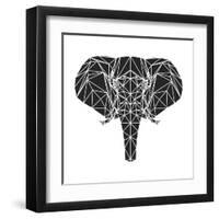 Black Elephant Polygon-Lisa Kroll-Framed Art Print