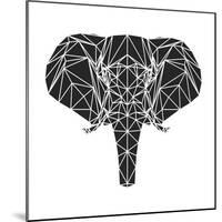 Black Elephant Polygon-Lisa Kroll-Mounted Art Print