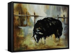 Black Ewe-Rikki Drotar-Framed Stretched Canvas