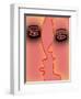 Black Eye-Pink Face-Diana Ong-Framed Giclee Print