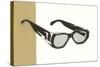 Black Eyeglasses-null-Stretched Canvas
