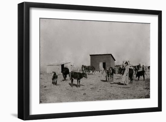 Black Farmers In Oklahoma-George F. Gibbs-Framed Art Print