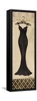 Black Fashion Dress II-Todd Williams-Framed Stretched Canvas