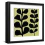 Black Fern on Green-Denise Duplock-Framed Art Print