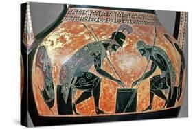 Black-Figure Amphora Depicting Ajax and Achilles, C.540 Bc-Exekias-Stretched Canvas