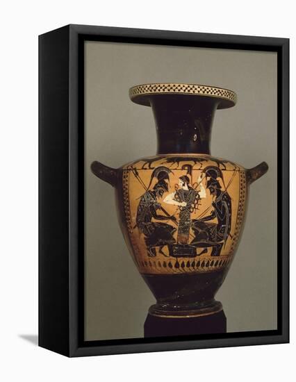 Black Figure Hydria: Achilles and Ajax Playing Dice-null-Framed Stretched Canvas