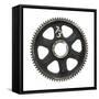 Black Fine Tooth Gear-Retroplanet-Framed Stretched Canvas