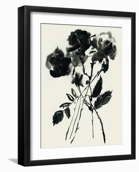 Black Flora-Maya Woods-Framed Art Print