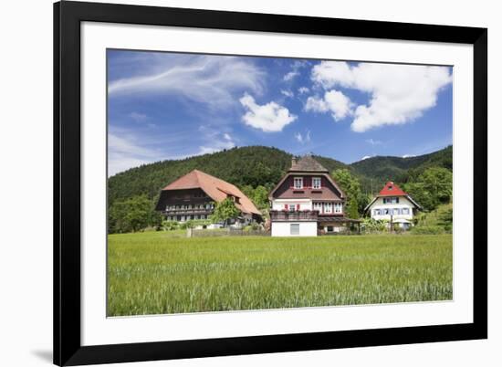 Black Forest Houses, Gutachtal Valley, Black Forest, Baden Wurttemberg, Germany, Europe-Markus Lange-Framed Photographic Print