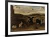 Black Game, Rabbits and Swallows in a Park, C.1700-Leonard Knyff-Framed Giclee Print