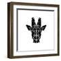 Black Giraffe-Lisa Kroll-Framed Art Print