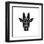 Black Giraffe-Lisa Kroll-Framed Art Print