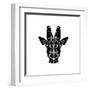 Black Giraffe-Lisa Kroll-Framed Art Print