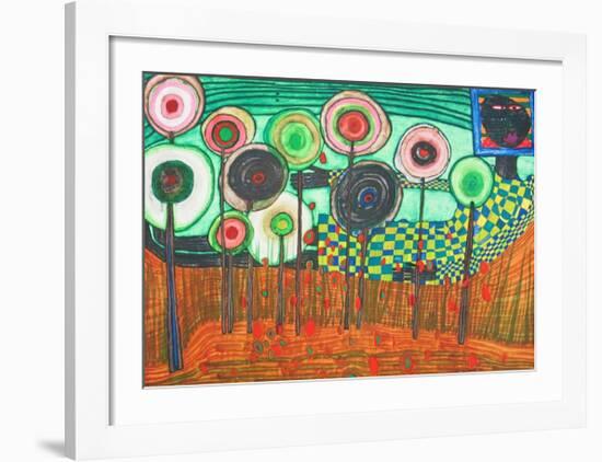 Black Girl, Discovery in the Kingdom of the Toros-Friedensreich Hundertwasser-Framed Collectable Print