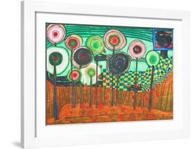 Black Girl, Discovery in the Kingdom of the Toros-Friedensreich Hundertwasser-Framed Collectable Print