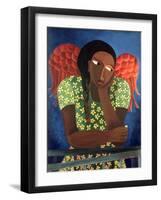 Black Girl with Wings-Laura James-Framed Giclee Print