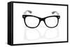 Black Glasses On A White Background-nito-Framed Stretched Canvas