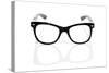 Black Glasses On A White Background-nito-Stretched Canvas