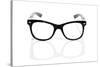 Black Glasses On A White Background-nito-Stretched Canvas