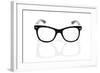 Black Glasses On A White Background-nito-Framed Art Print