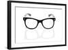 Black Glasses On A White Background-nito-Framed Art Print