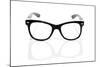 Black Glasses On A White Background-nito-Mounted Art Print