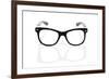 Black Glasses On A White Background-nito-Framed Art Print