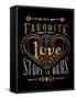 Black & Gold Love Story-null-Framed Stretched Canvas