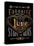 Black & Gold Love Story-null-Stretched Canvas