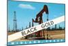 Black Gold, Midland, Texas-null-Mounted Art Print