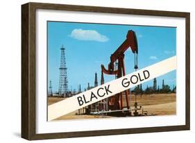 Black Gold, Oil Field-null-Framed Art Print