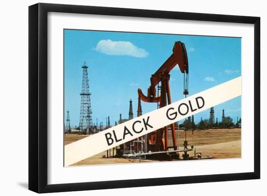 Black Gold, Oil Field-null-Framed Art Print