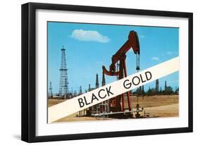 Black Gold, Oil Field-null-Framed Art Print