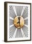 Black Gold Yoga Sun 2-Sarah Manovski-Framed Giclee Print