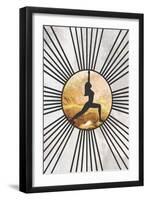 Black Gold Yoga Sun 3-Sarah Manovski-Framed Giclee Print